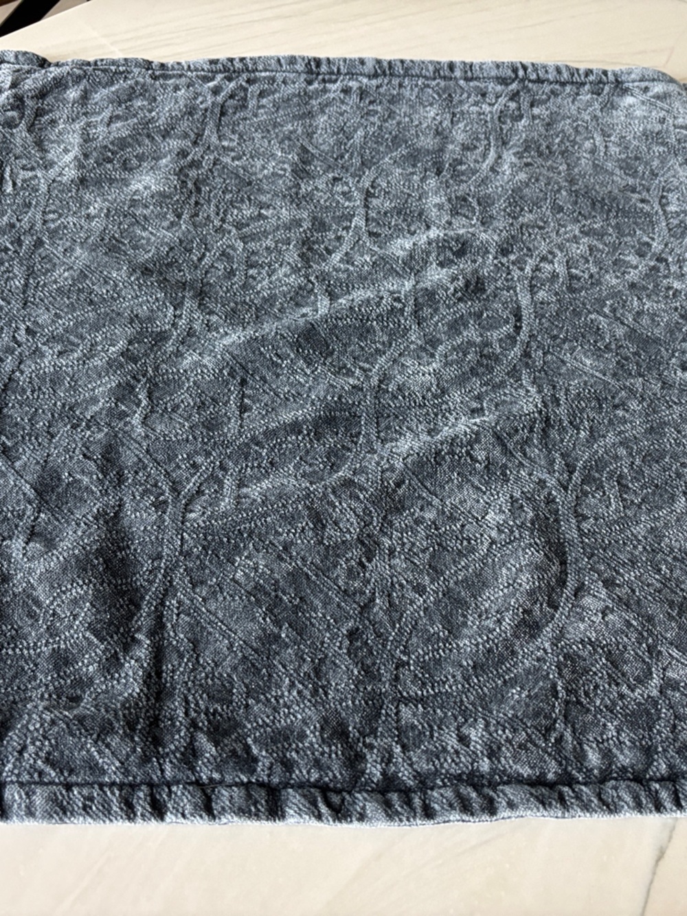 Pottery Barn Denim Textured Pillow Cover